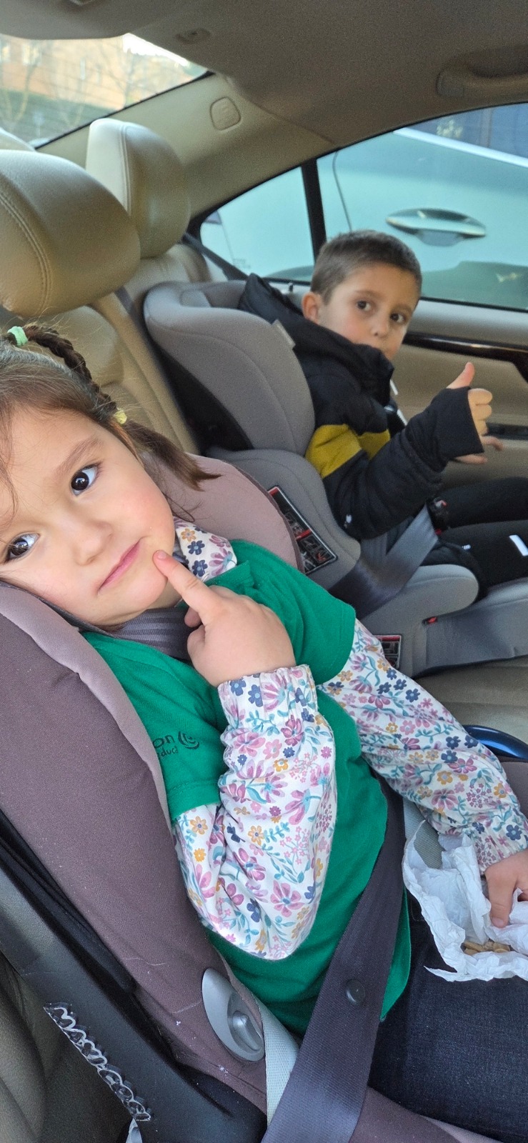 Picking up the kids from school