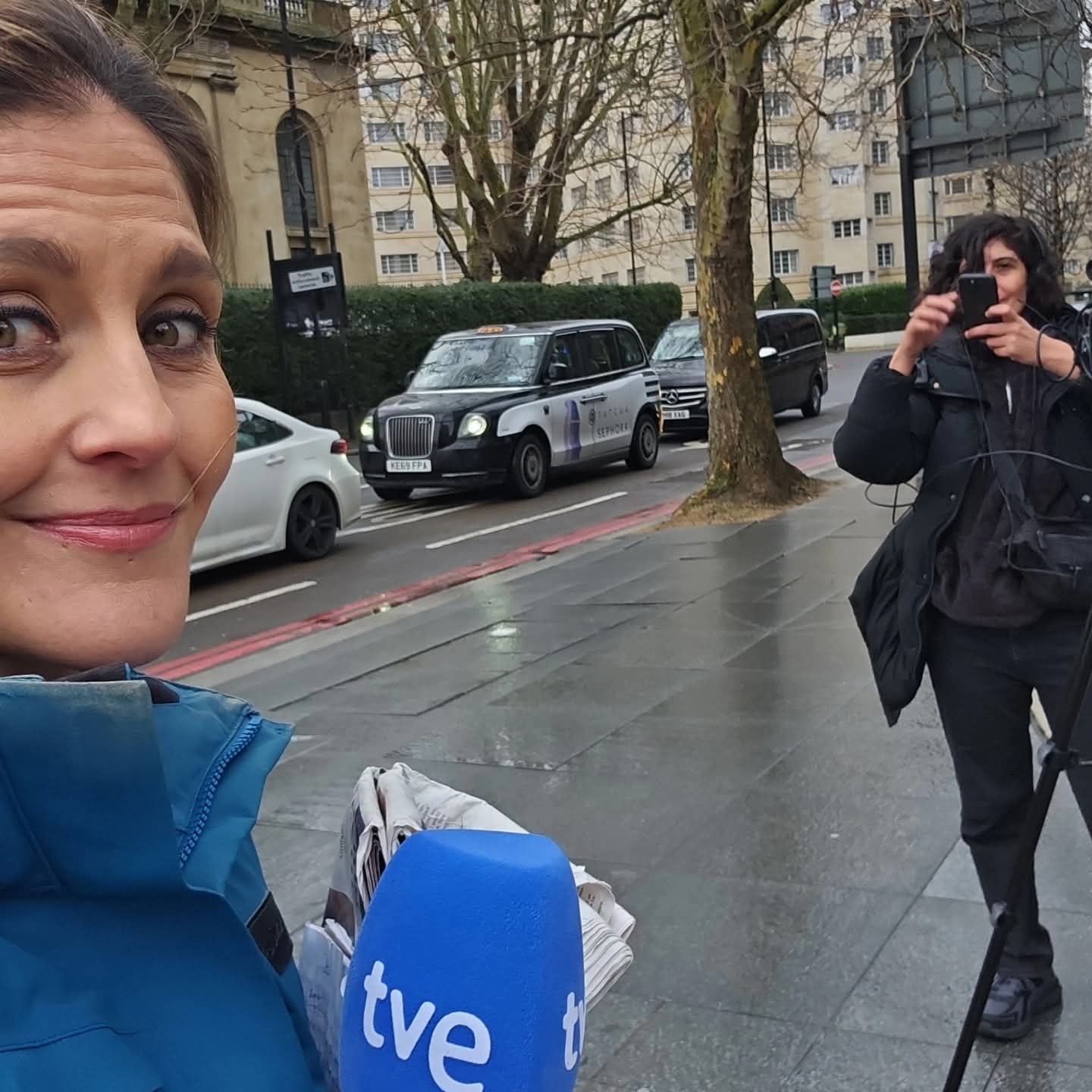 Oli enjoying reporting from London