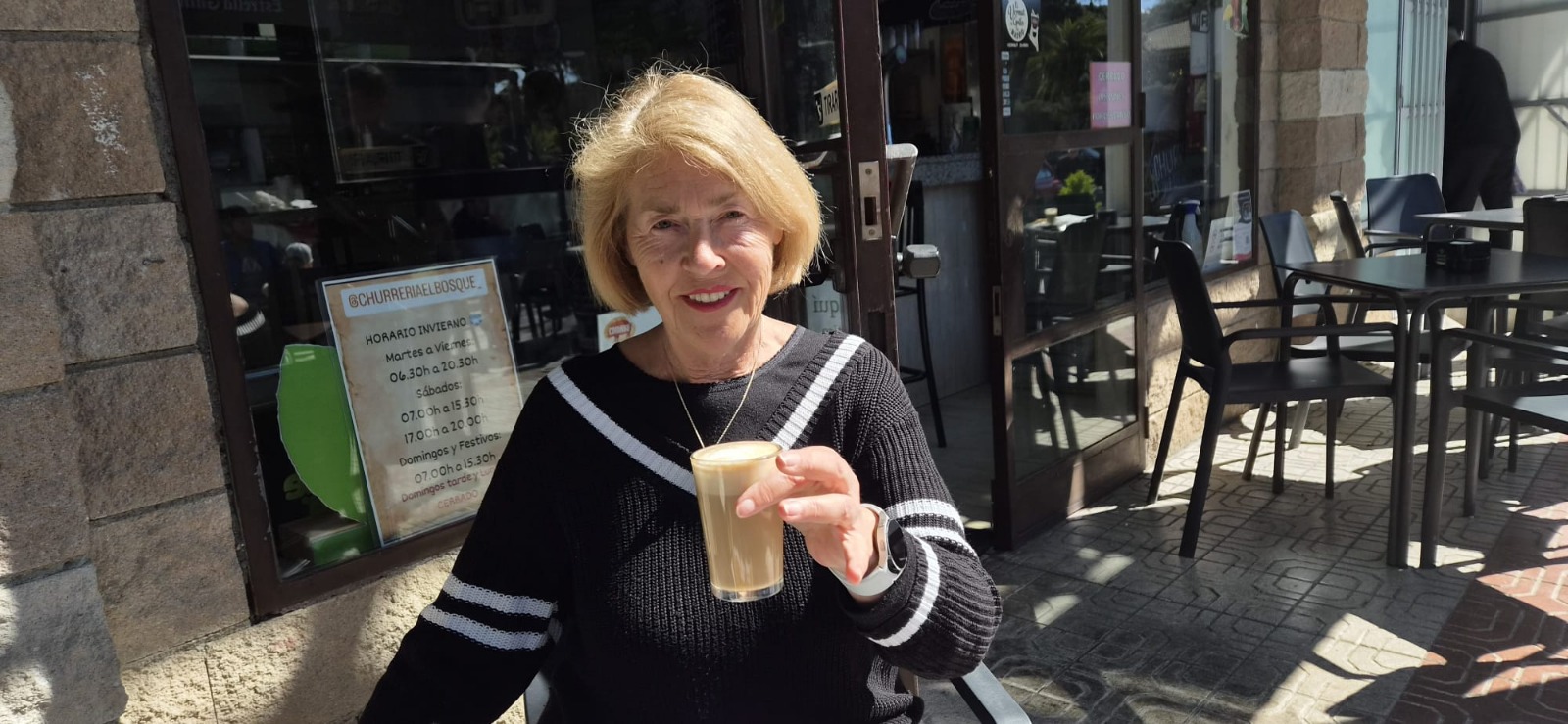 Coffee in the sun yesterday