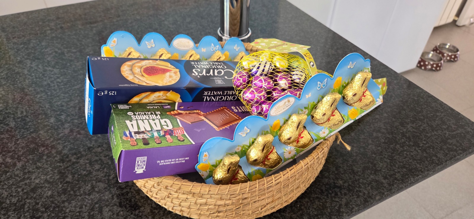 An Easter basket for Juliet and Elliot to take to Montrondo today