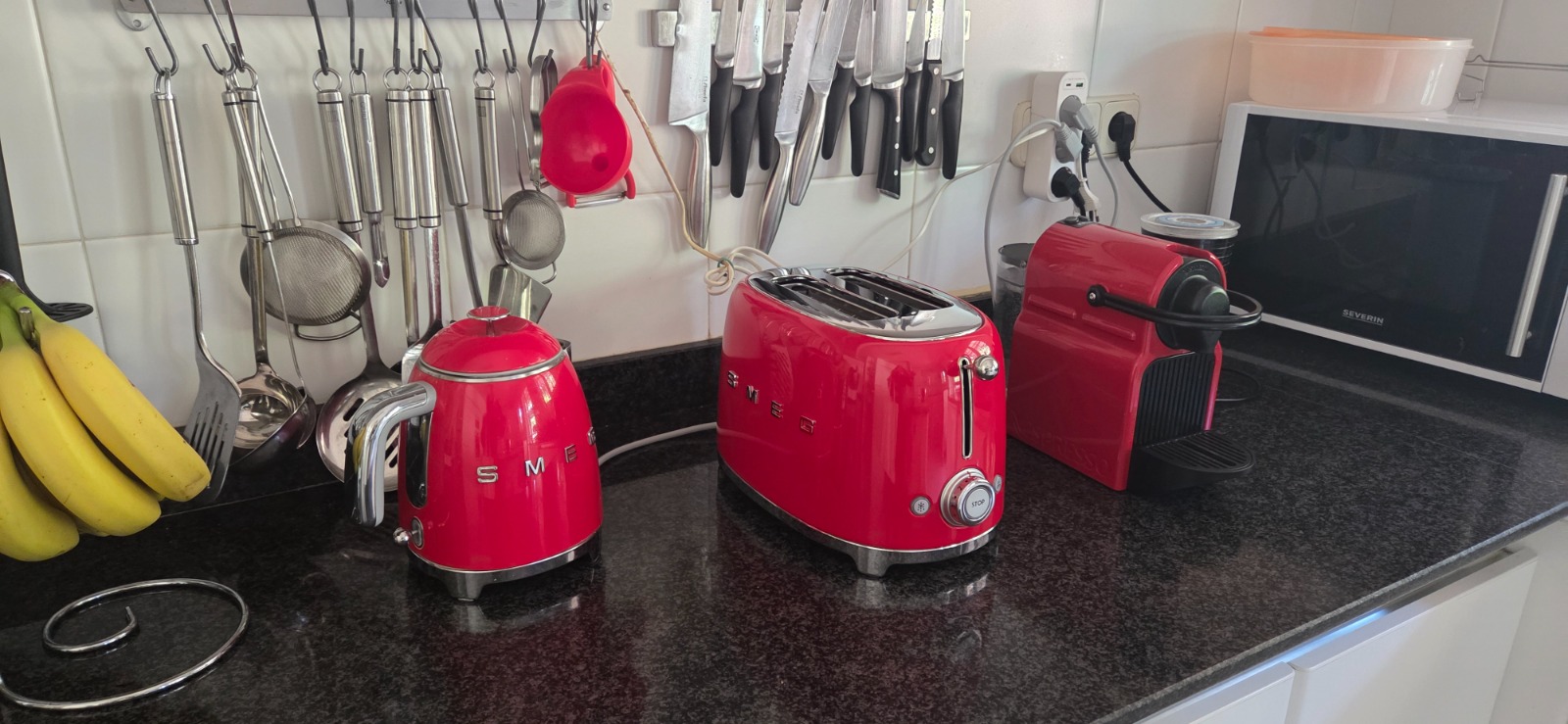 Our new Smeg toaster - red of course. Love it
