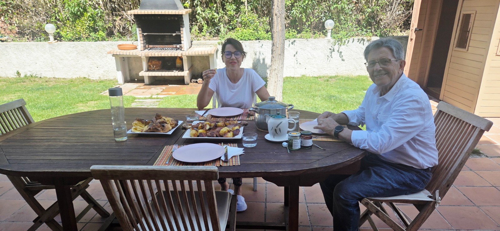 Sunday roast outdoors for Easter lunch