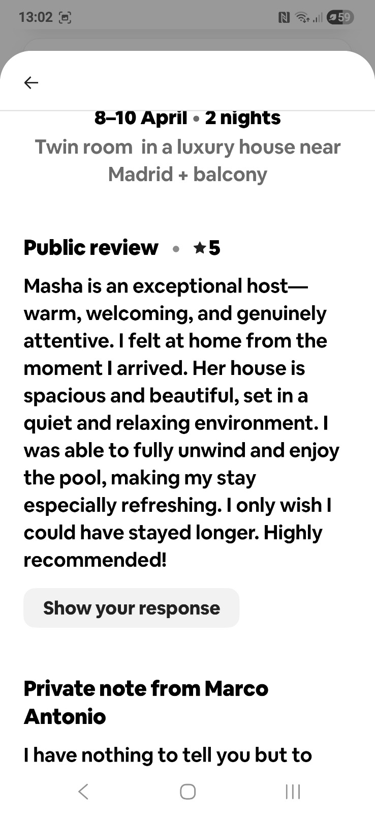 Marco Antonio's review